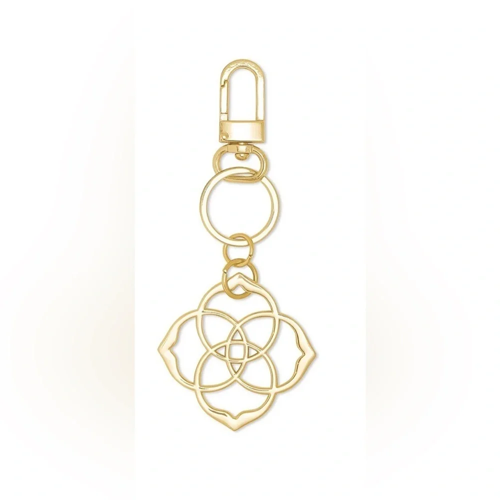 KENDRA SCOTT Gold Plated Metal Dira Medallion Keychain